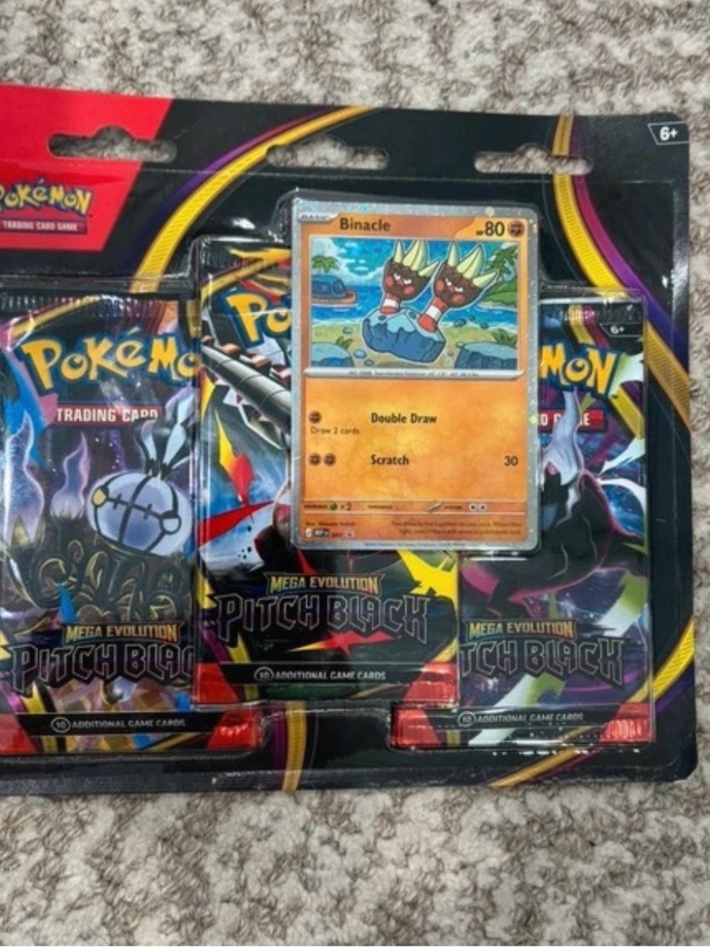 Pokemon Mega Evolution Pitch Black Booster Pack Bundle - Black/Orange/Yellow
